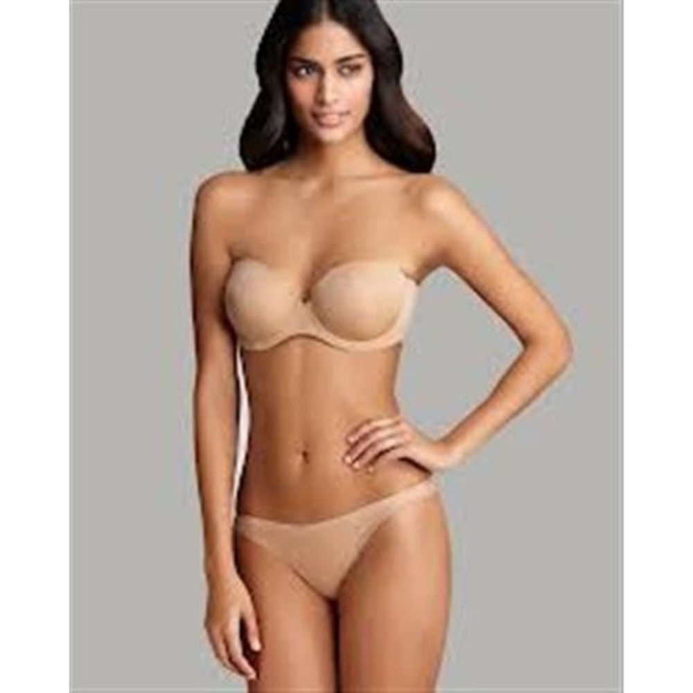 NWOT Calvin Klein 36D Beige Strapless Bra Naked Glamour Push Up F3493 132247
